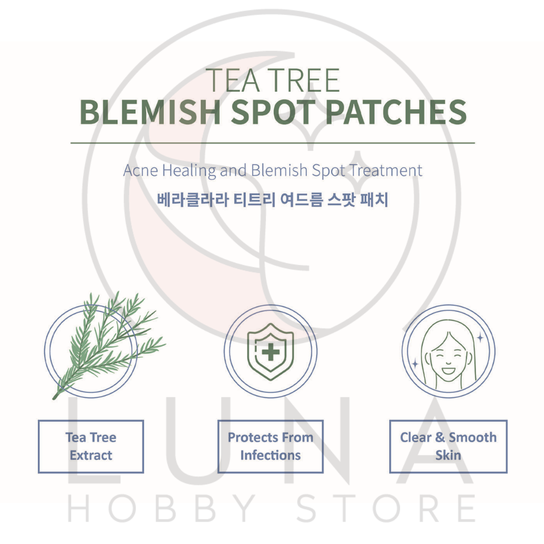 Veraclara | Tea Tree Blemish Spot Patches | 티트리 여드름 스팟 패치 (105 pcs) - Image 2