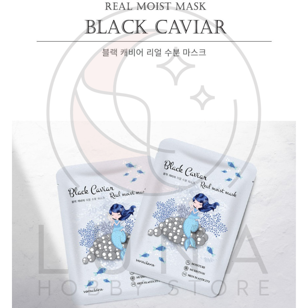 Veraclara | Real Moist Mask | Black Caviar | 블랙 캐비어 리얼 수분 마스크 - Image 4