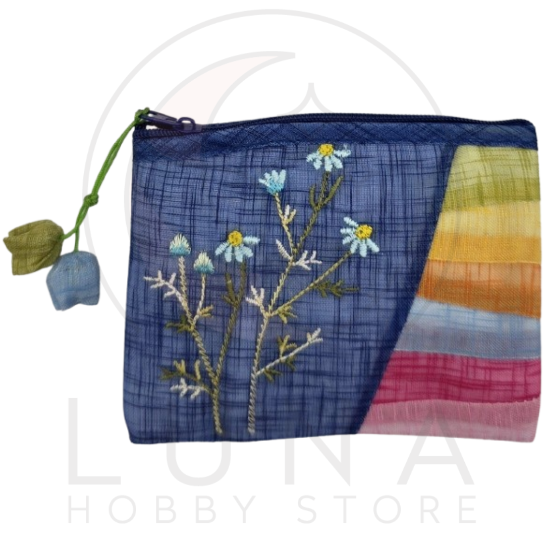 Ramie Embroidered Folk Pouch | 민속지갑 라미 자수 조각보 파우치 - Image 7