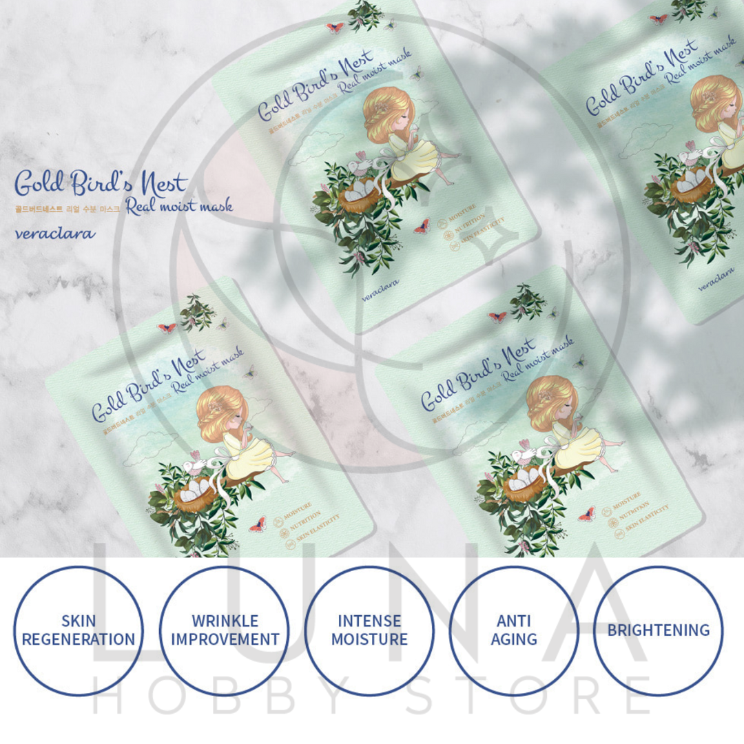 Veraclara | Real Moist Mask | Gold Bird’s Nest | 골드버드 네스트 리얼 수분 마스크 - Image 4