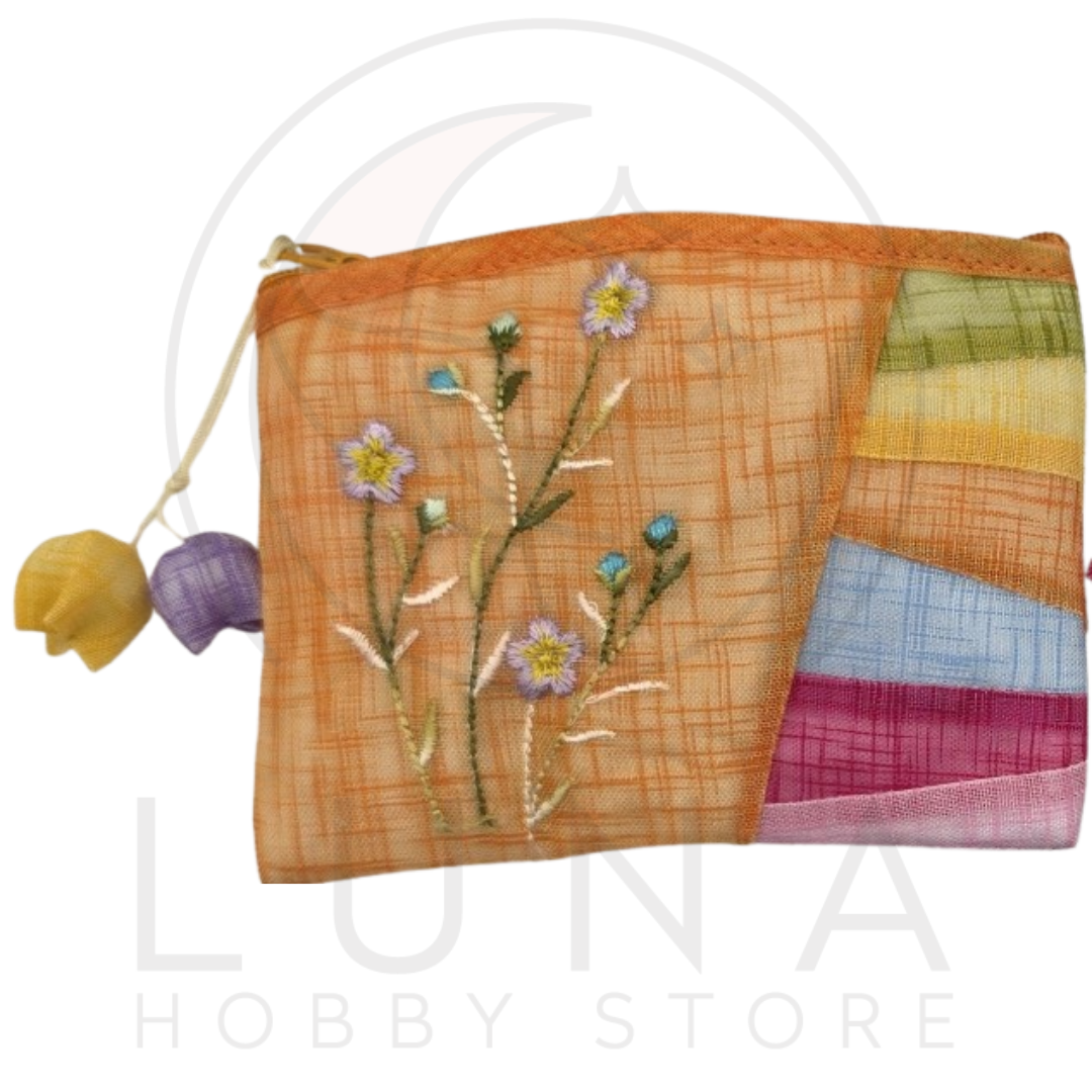 Ramie Embroidered Folk Pouch | 민속지갑 라미 자수 조각보 파우치 - Image 5