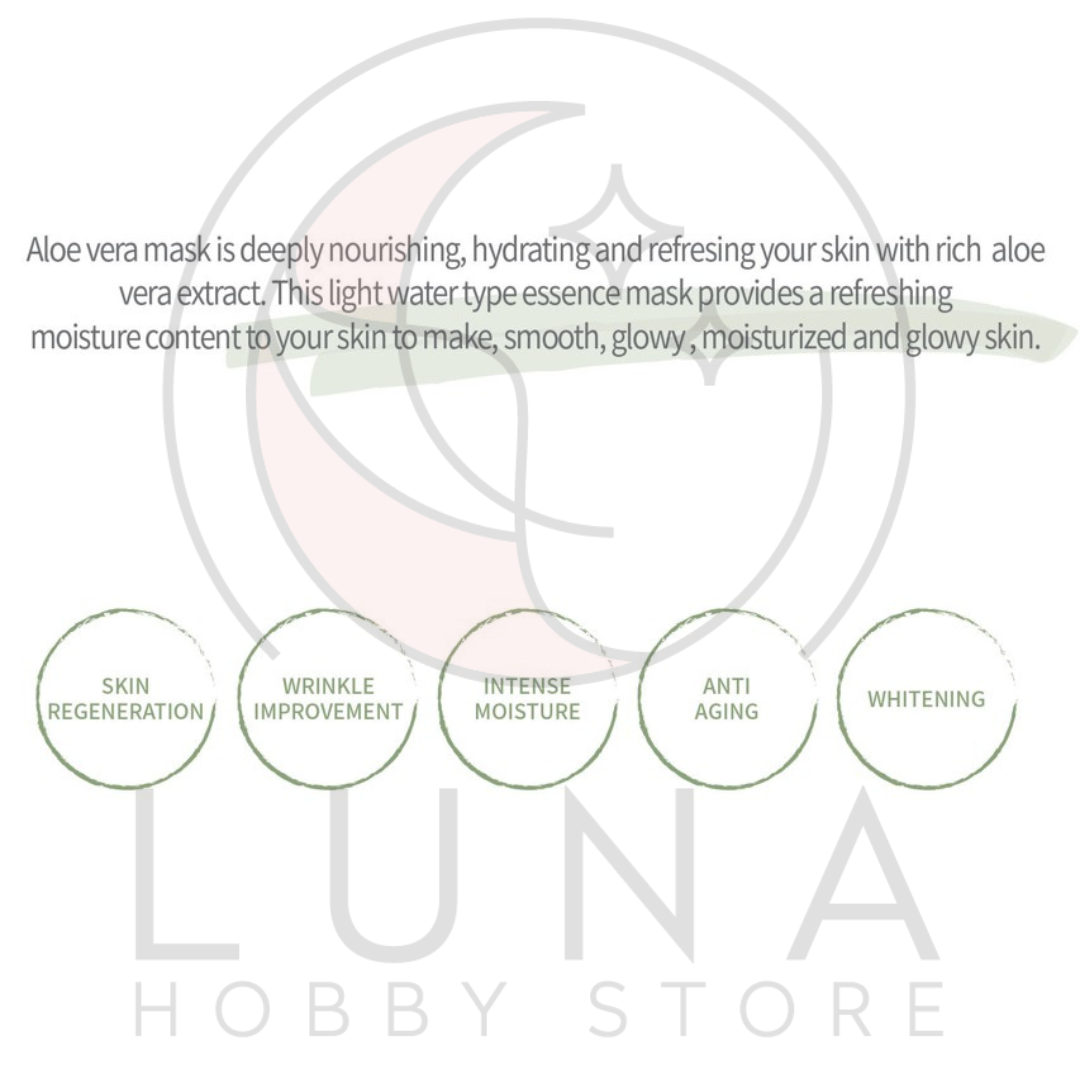 Veraclara | Real Moist Mask | Aloe Vera | 알로에 리얼 수분 마스크 (10x Pack) - Image 6