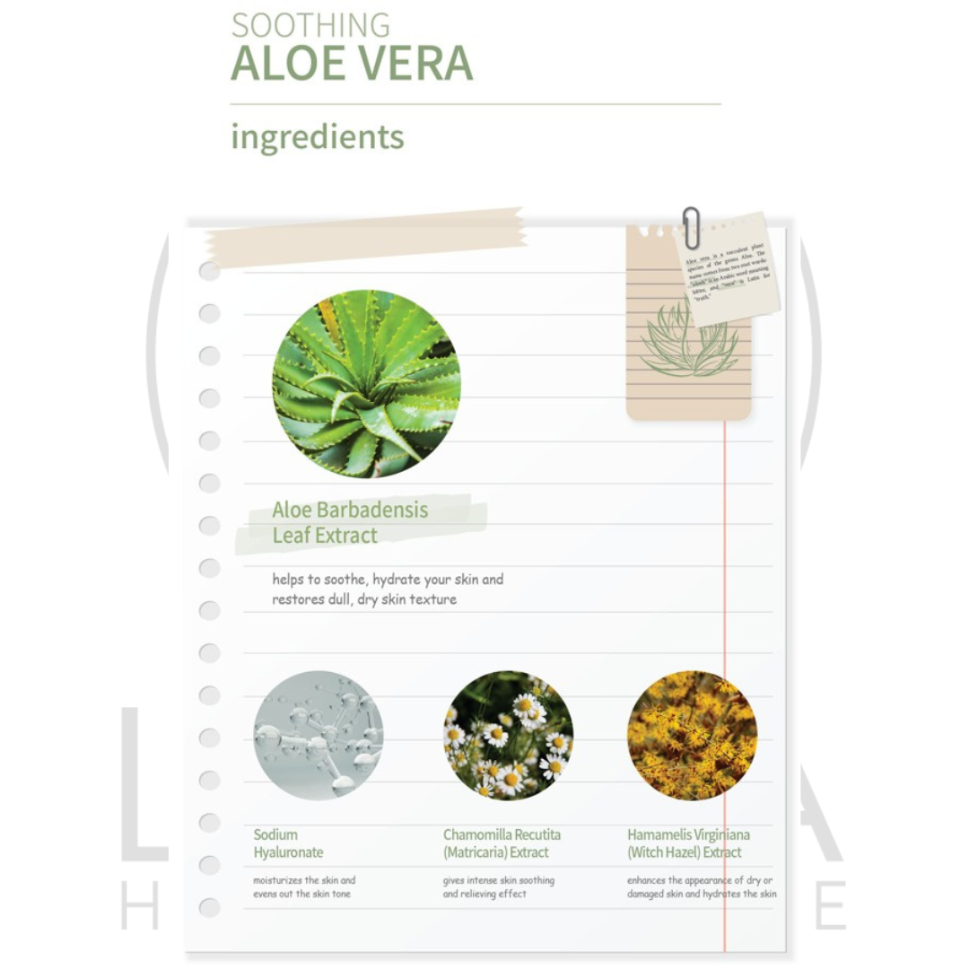 Veraclara | Real Moist Mask | Aloe Vera | 알로에 리얼 수분 마스크 (10x Pack) - Image 5