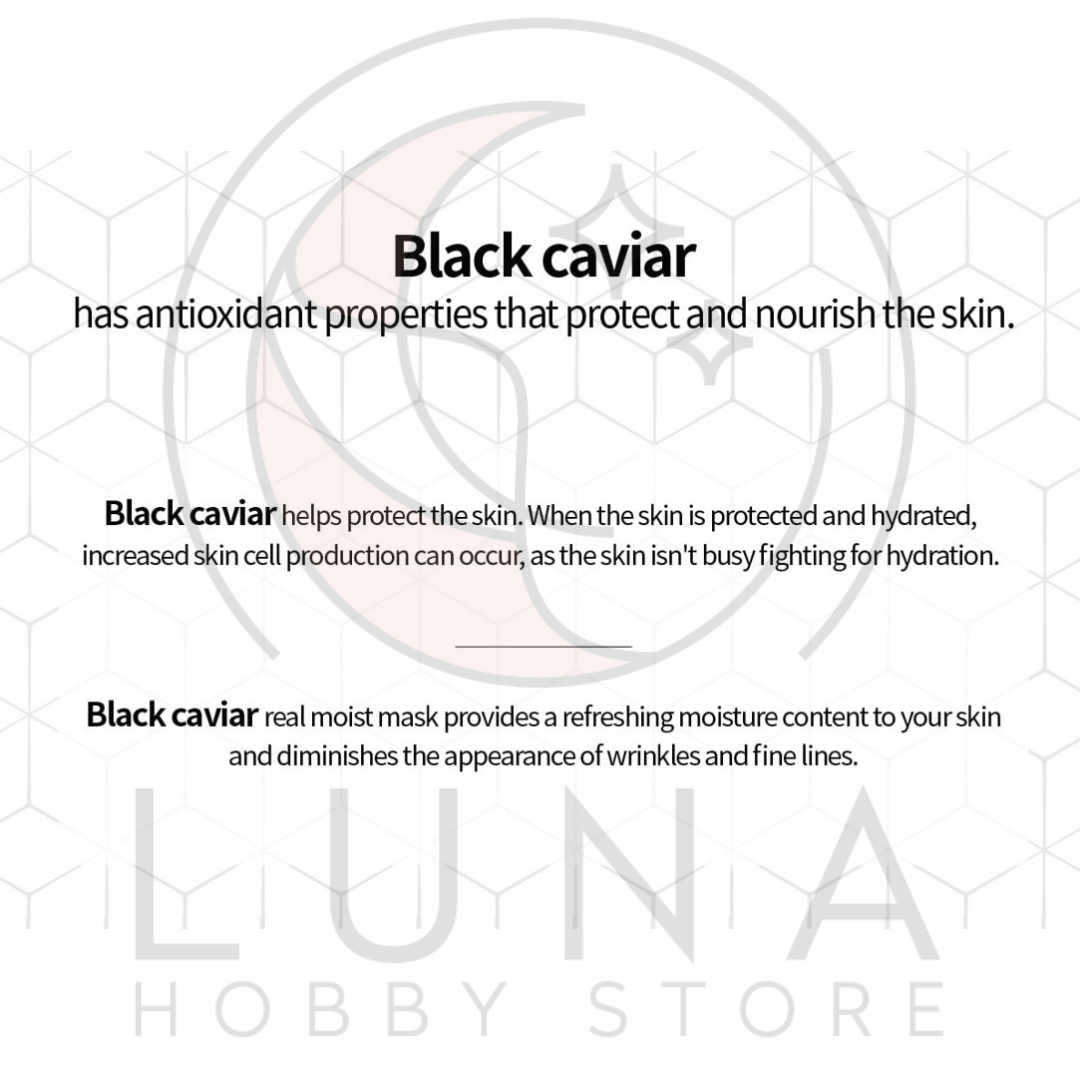 Veraclara | Real Moist Mask | Black Caviar | 블랙 캐비어 리얼 수분 마스크 - Image 7