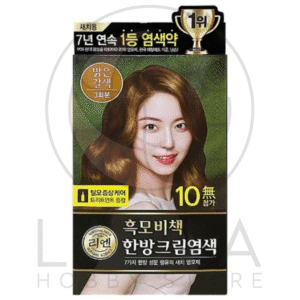 RiEn | Herbal Cream Hair Dye | Light Brown | 흑모비책 한방 크림염색 밝은 갈색