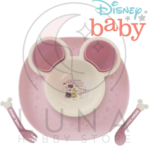 Minnie Mouse Non-Slip Feeding Set | Disney Baby Japan Exclusive | ミニー ベビー食器セット