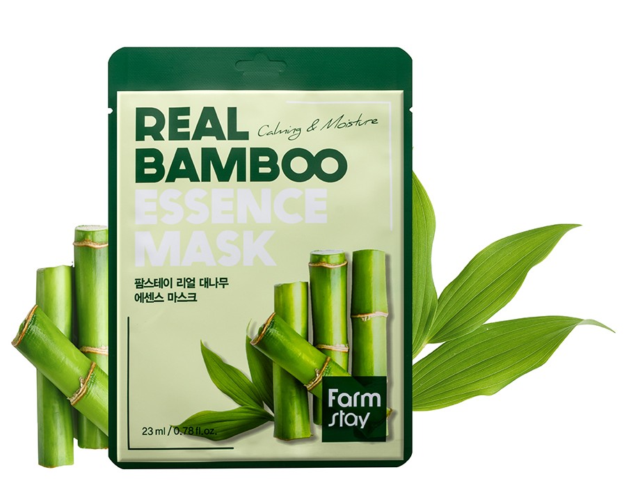 FarmStay Real Bamboo Essence Mask (10 sheets) | 팜스테이 리얼 대나무 에센스 마스크팩 (10매입) - Image 5