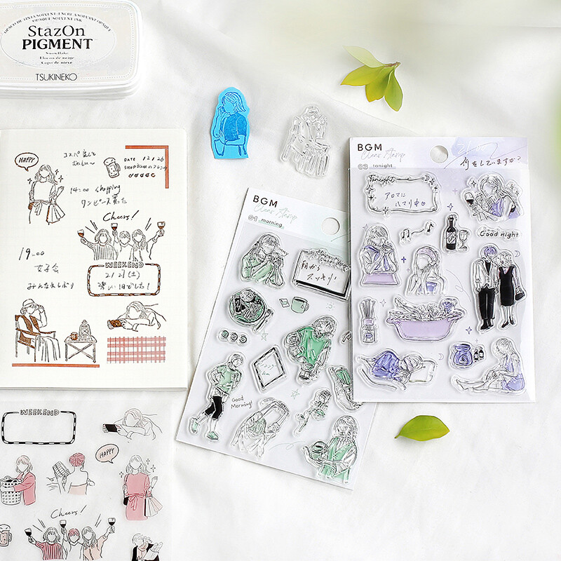 BGM Clear Stamps | Daily Life Women Series | クリアスタンプ:日常のわたし 4種