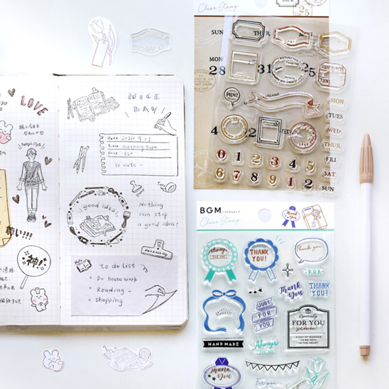 BGM Clear Stamps | Labels & Headers Series | クリアスタンプ:ラベル&ヘッダー風 4種 - Image 9