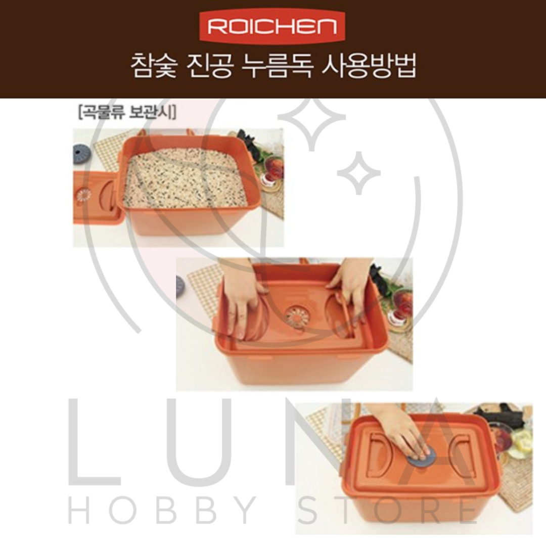 Roichen | Charcoal Vacuum Fermentation Container | 참숯 진공 황토 누름독 | 5.5L–16.5L Sizes - Image 15