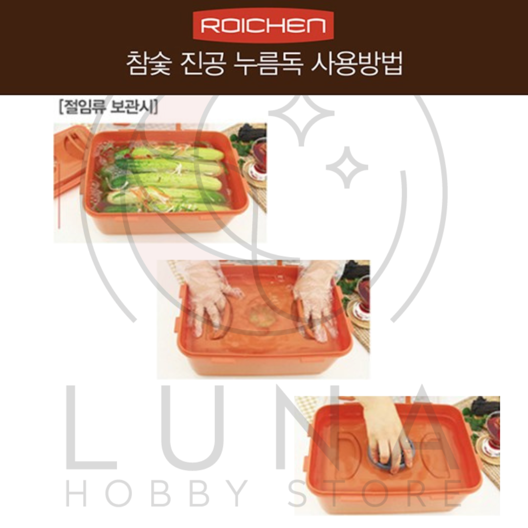 Roichen | Charcoal Vacuum Fermentation Container | 참숯 진공 황토 누름독 | 5.5L–16.5L Sizes - Image 14