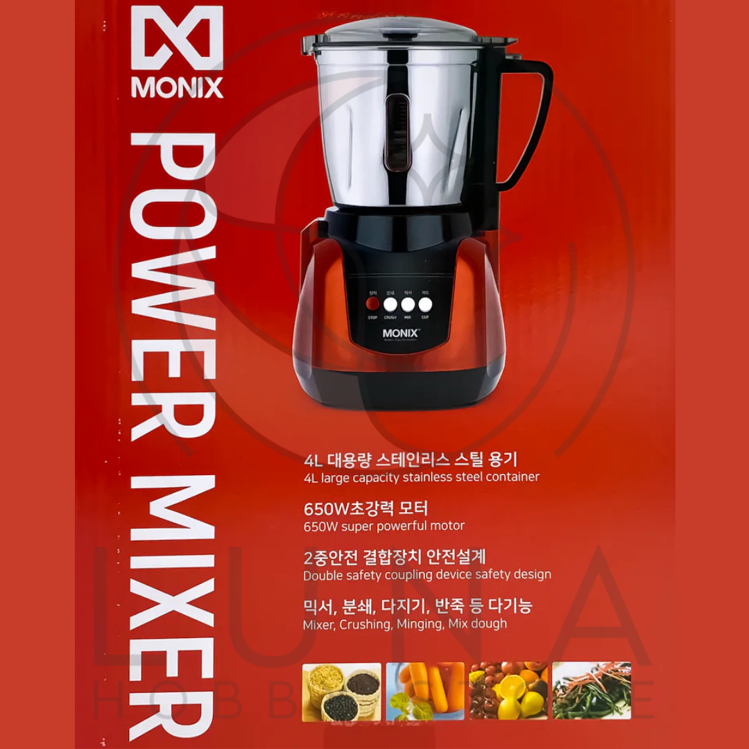 MONIX | Stainless Steel Power Mixer | 4L Capacity | 모델 MX-4800 | 모닉스 스테인리스 파워 믹서기 - Image 4