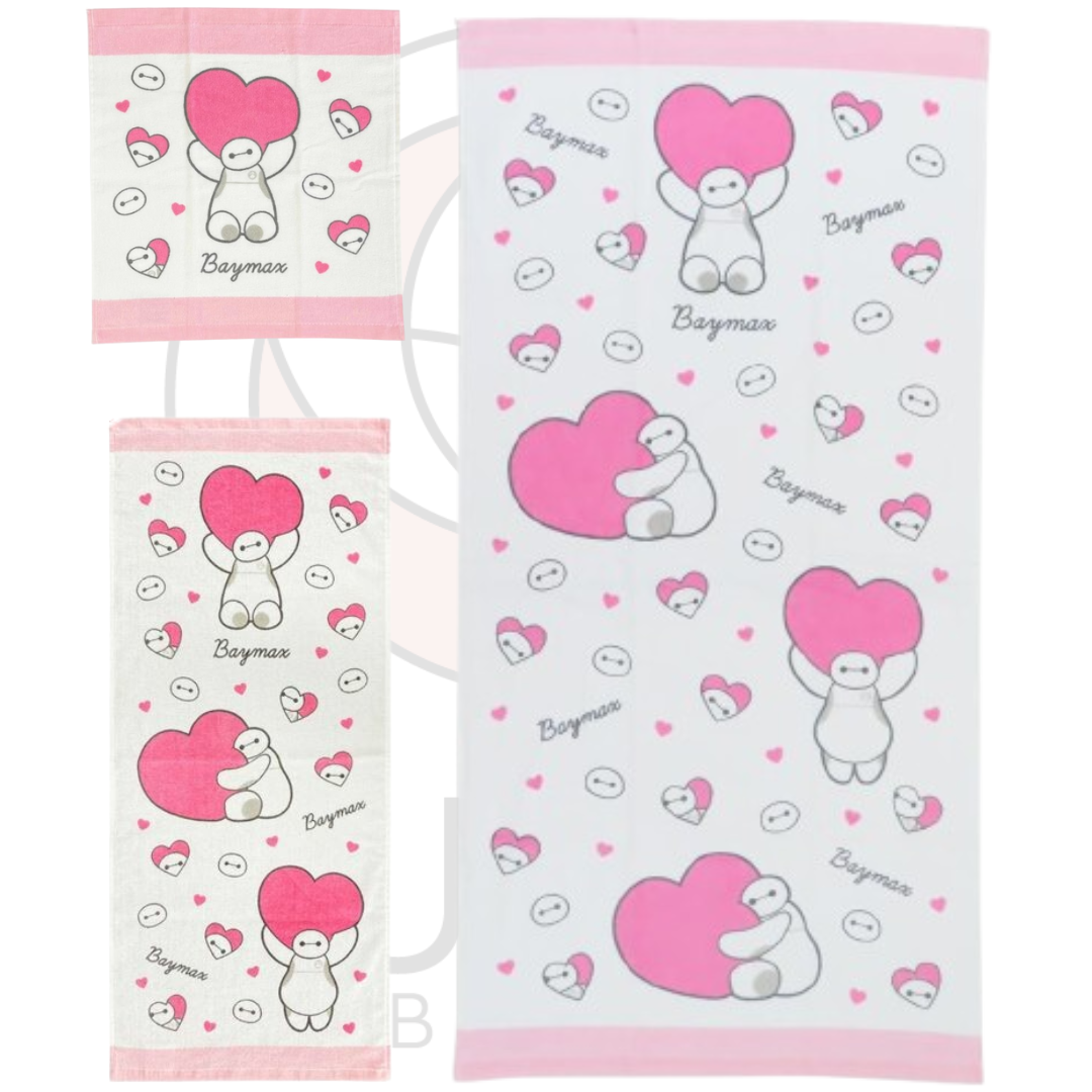 Disney | Baymax Pink Heart Towel | Disney Japan Exclusive | ベイマックス ハート柄 タオル