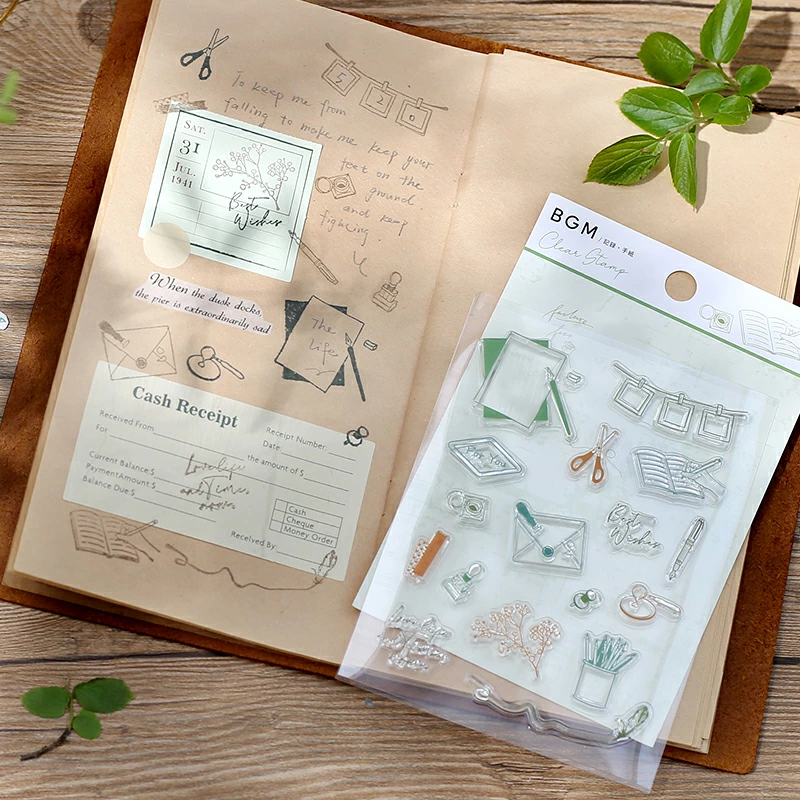 BGM Clear Stamps | Daily Records & Vintage Themes | クリアスタンプ:手帳の記録・ヴィンテージ風 4種 - Image 7