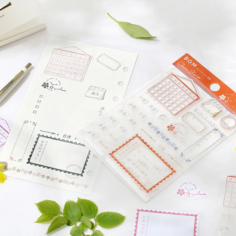 BGM Clear Stamps | Daily Records & Vintage Themes | クリアスタンプ:手帳の記録・ヴィンテージ風 4種 - Image 14