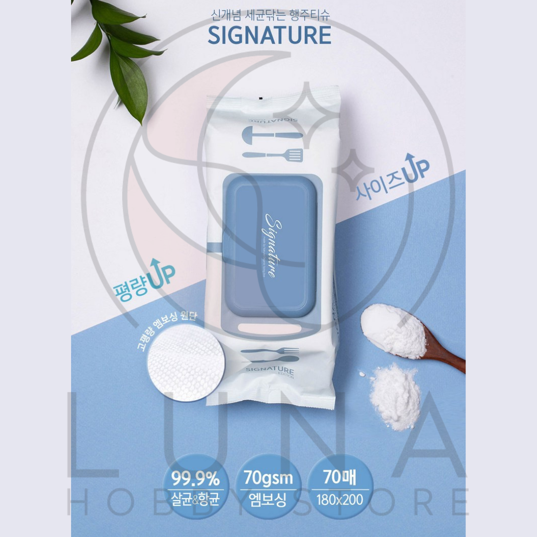 Signature Edition | Natural Organic Kitchen Cleaning Wipes | 시그니처 내추럴오가닉 행주티슈 | 70 Sheets - Image 5
