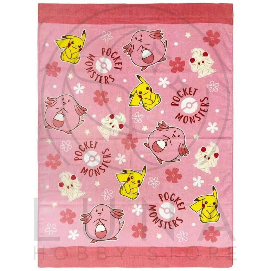 Pokémon Pocket Monsters Towel Blanket | Pikachu Chansey Alcremie | ポケモン 綿100% タオルケット | 85×115cm