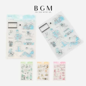 BGM Clear Stamps | Leisure & Weekend Series | クリアスタンプ:休日の過ごし方 4種