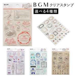 BGM Clear Stamps | Labels & Headers Series | クリアスタンプ:ラベル&ヘッダー風 4種