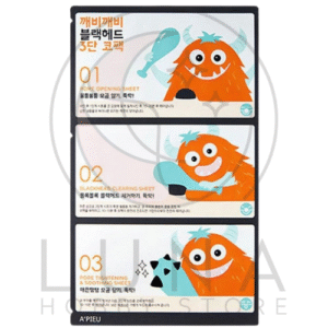 A’PIEU | Goblin Blackhead 3-Step Nose Pack | Monster Pore Care