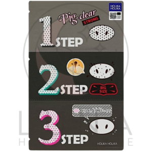 Holika Holika | Pig Nose Clear Blackhead 3-Step Kit | Strong Edition (Big Size)