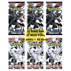 [JP] Black Bolt ブラックボルト & White Flare ホワイトフレア | Booster Pack Bundle | Scarlet & Violet Era