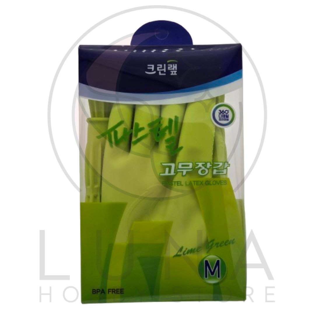 Clean Lab | Pastel Latex Gloves | 크린랩 파스텔 고무장갑 라임그린 - Image 5