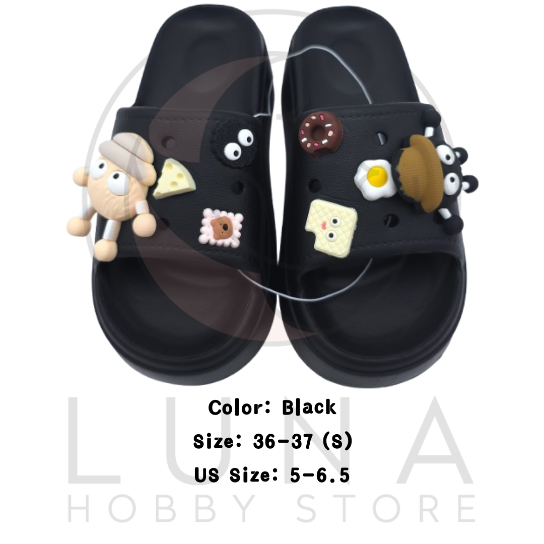 Women’s Platform Slippers | Cute Character Slides with Food Charms - Image 11