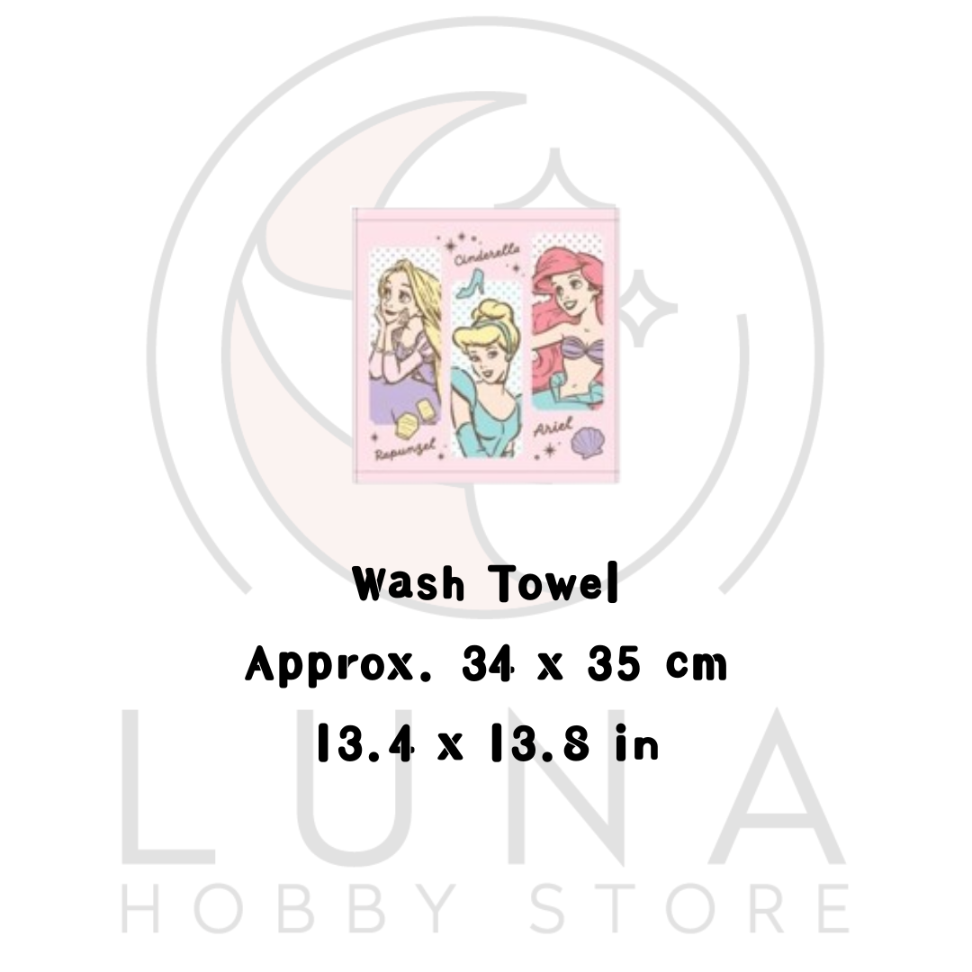 Disney Japan | Princess Panel Towel | Retro Pastel Pink Design | ディズニープリンセス タオルセット - Image 4
