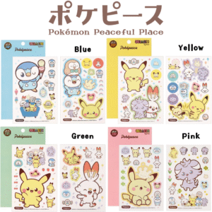 Pokepeace | Pokémon Peaceful Place 2-Sheet Sticker Set | 포켓피스 스티커 2매입