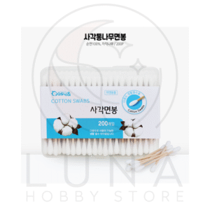 Easy& | Square Bamboo Cotton Swabs 200p | 사각통나무면봉