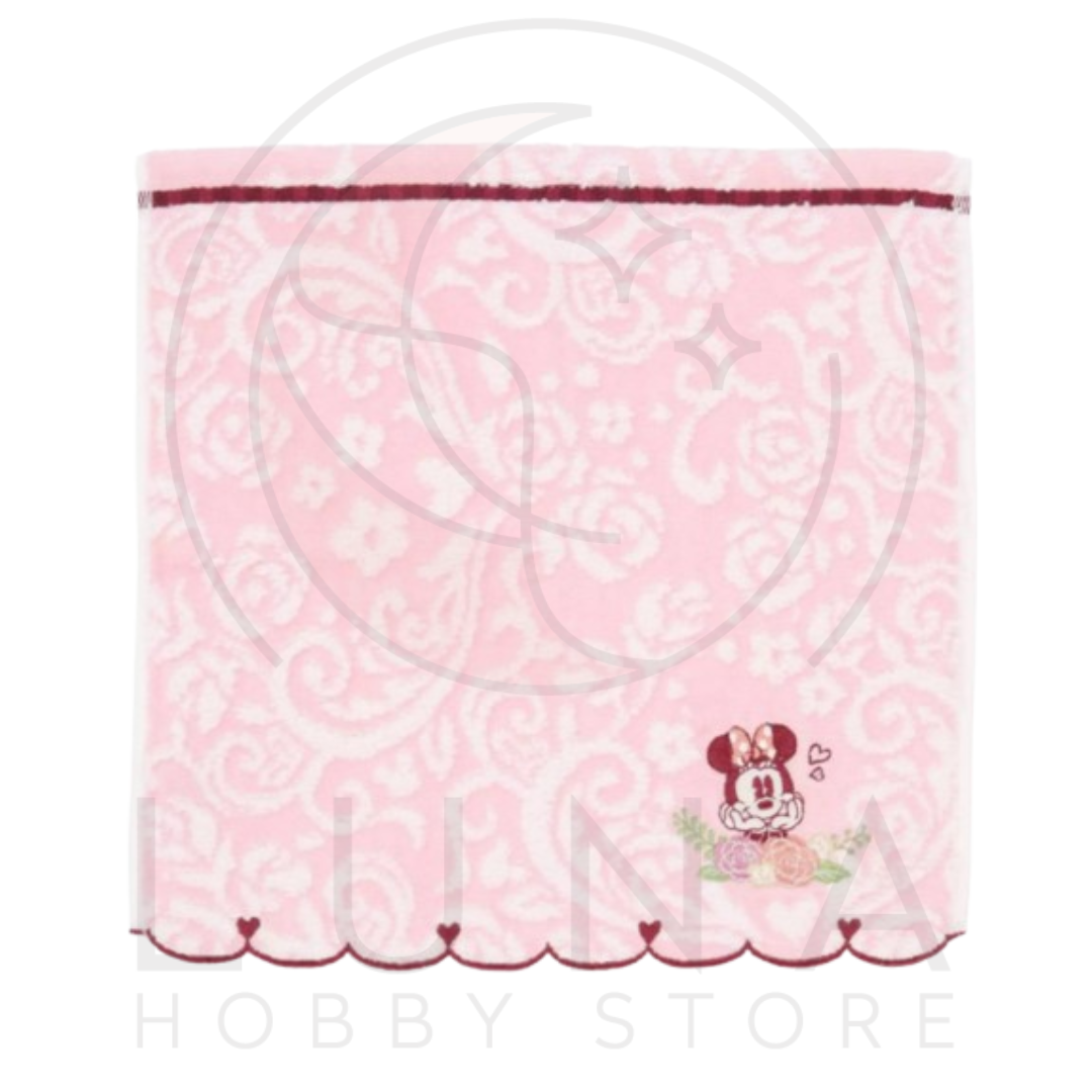 Tokyo Disney Resort | Minnie Mouse Lace Scallop Mini Towel | Pink Floral Pattern