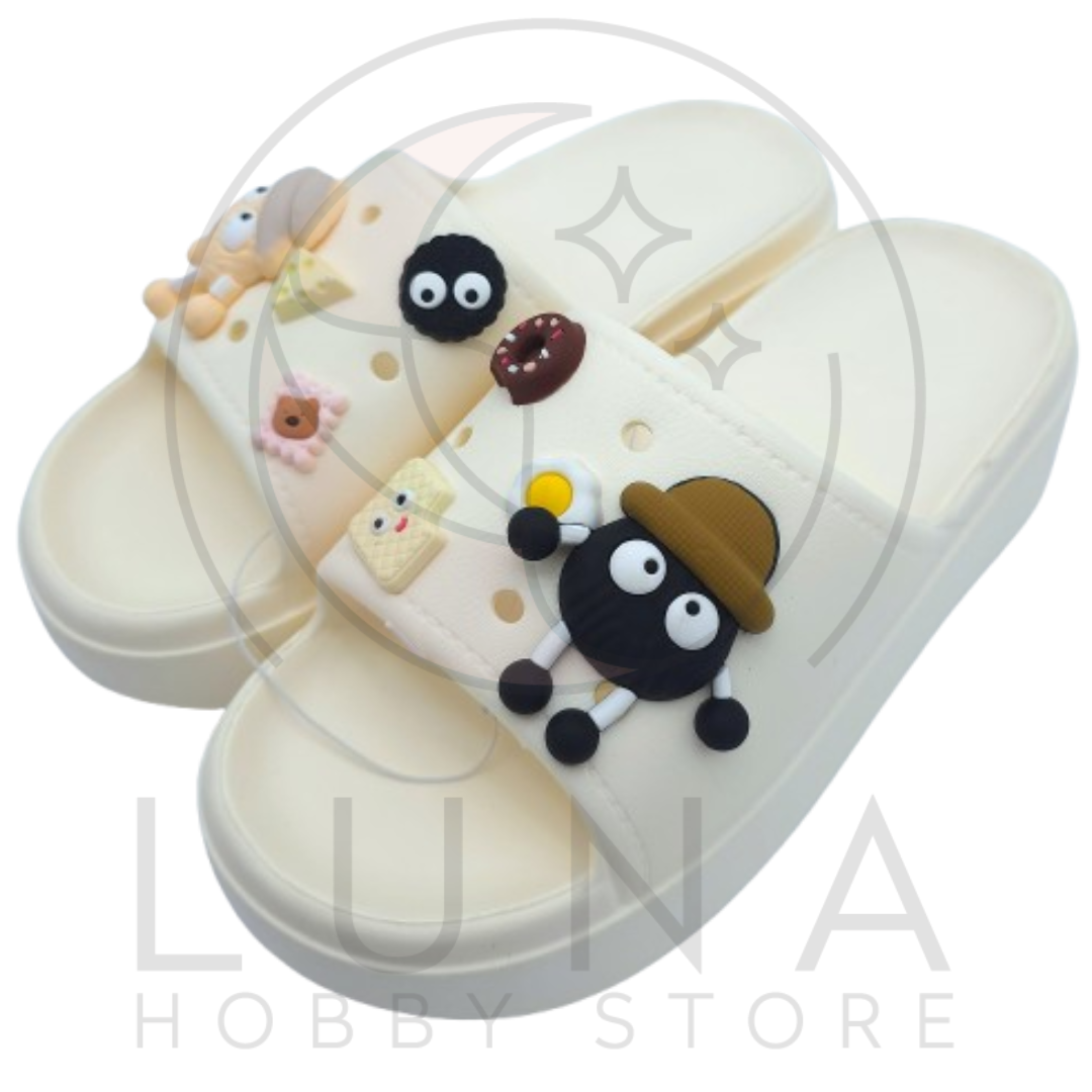 Women’s Platform Slippers | Cute Character Slides with Food Charms - Image 7