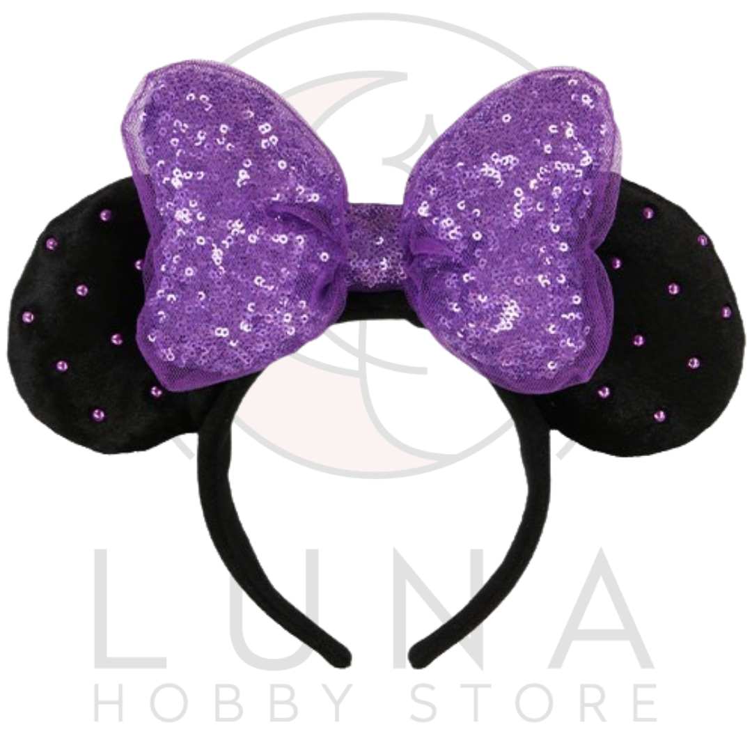Minnie Ears Headband | Purple Sequin Bow | Tokyo Disney Resort Exclusive
