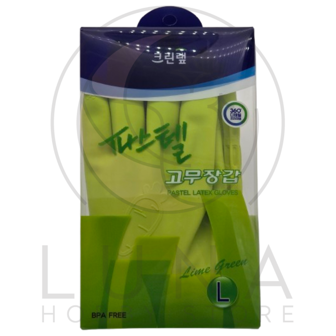 Clean Lab | Pastel Latex Gloves | 크린랩 파스텔 고무장갑 라임그린 - Image 6
