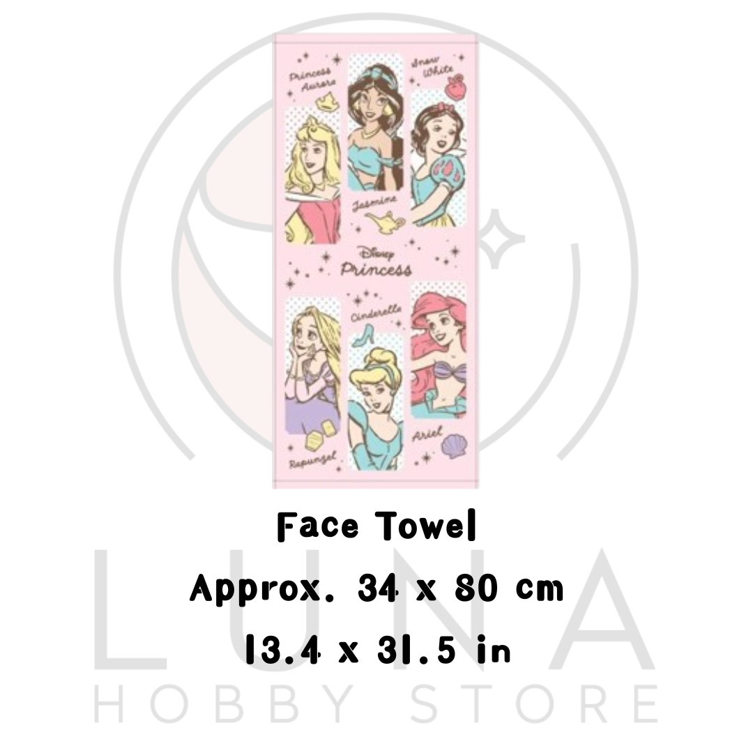 Disney Japan | Princess Panel Towel | Retro Pastel Pink Design | ディズニープリンセス タオルセット - Image 3