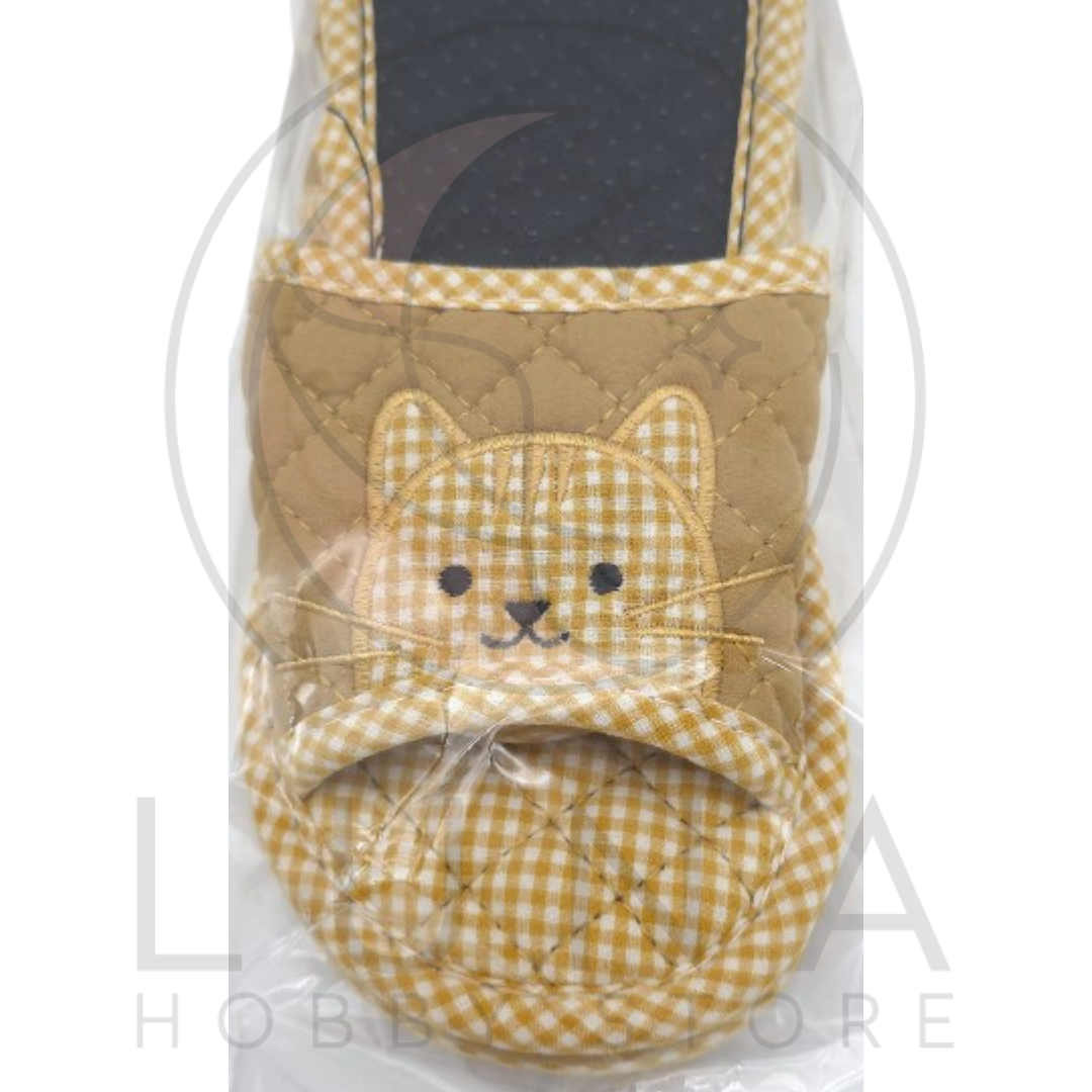 Women’s Cat Face 3-Tier Slippers | Quilted Indoor Slides | One Size (~US 10.5) - Image 5