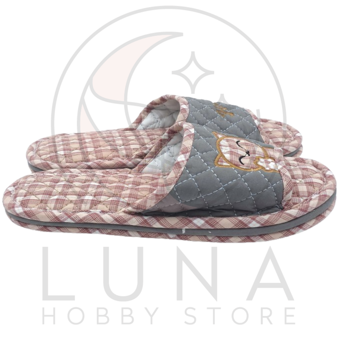 Men’s Cat Home Slippers | Quilted Indoor Slides | One Size (~US 10.5) - Image 6