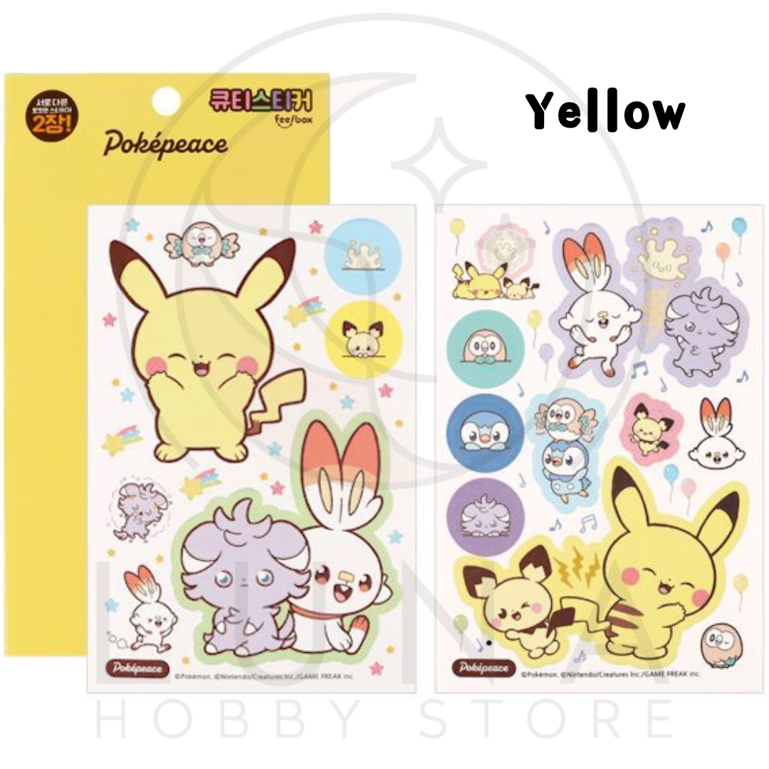 Pokepeace | Pokémon Peaceful Place 2-Sheet Sticker Set | 포켓피스 스티커 2매입 - Image 3