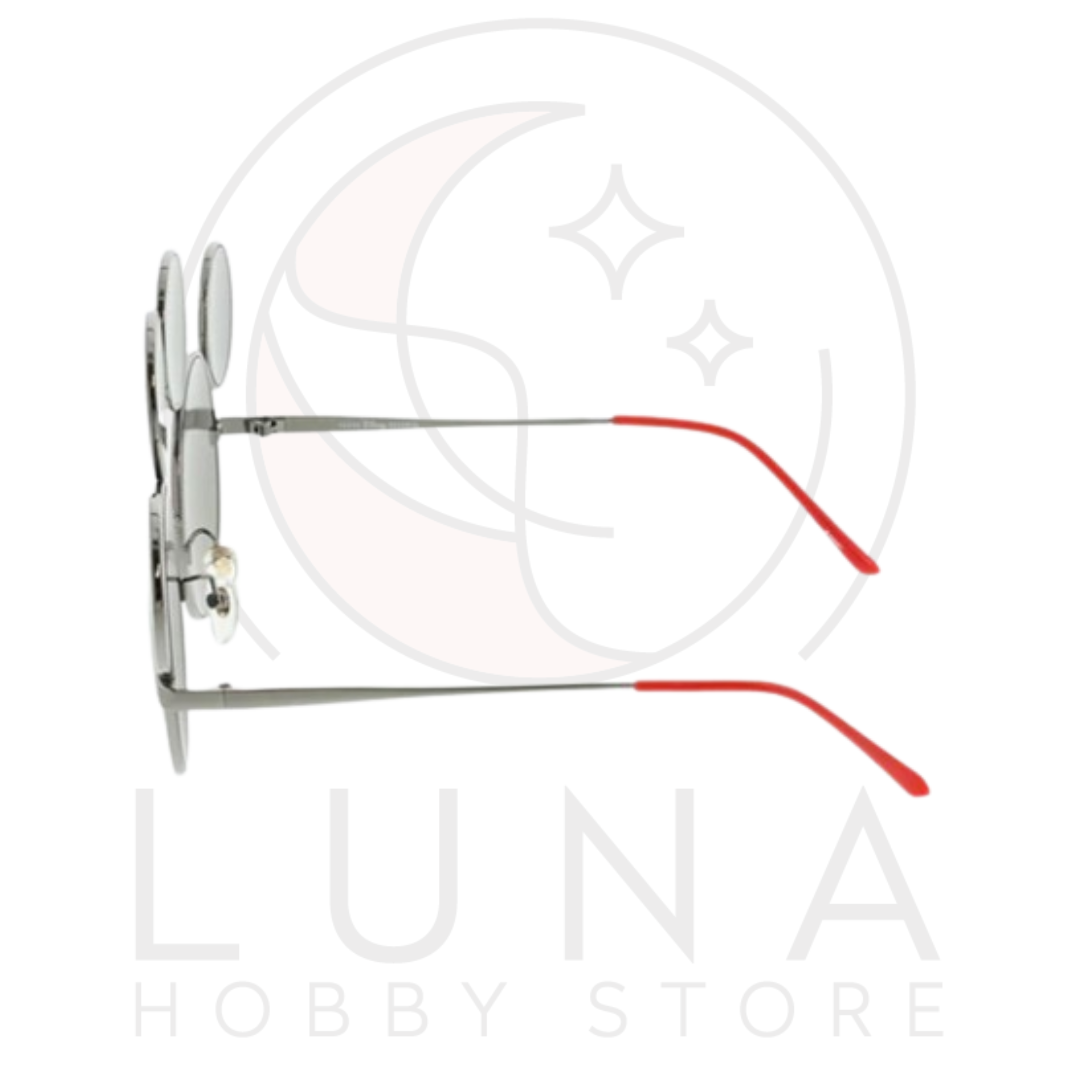 Tokyo Disney Resort | Mickey Mouse Circle Sunglasses | Metallic Black with Red Tips - Image 4