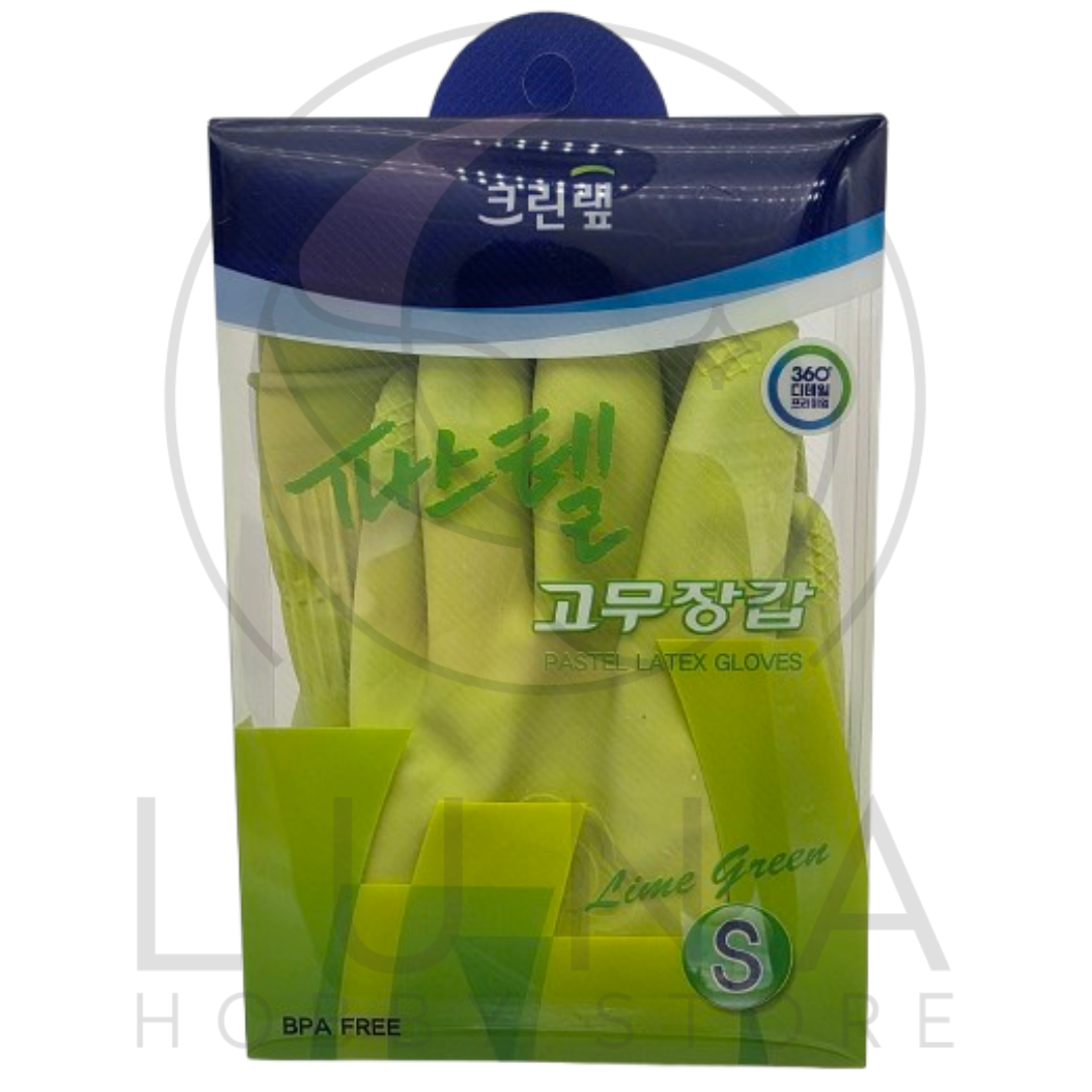 Clean Lab | Pastel Latex Gloves | 크린랩 파스텔 고무장갑 라임그린 - Image 7
