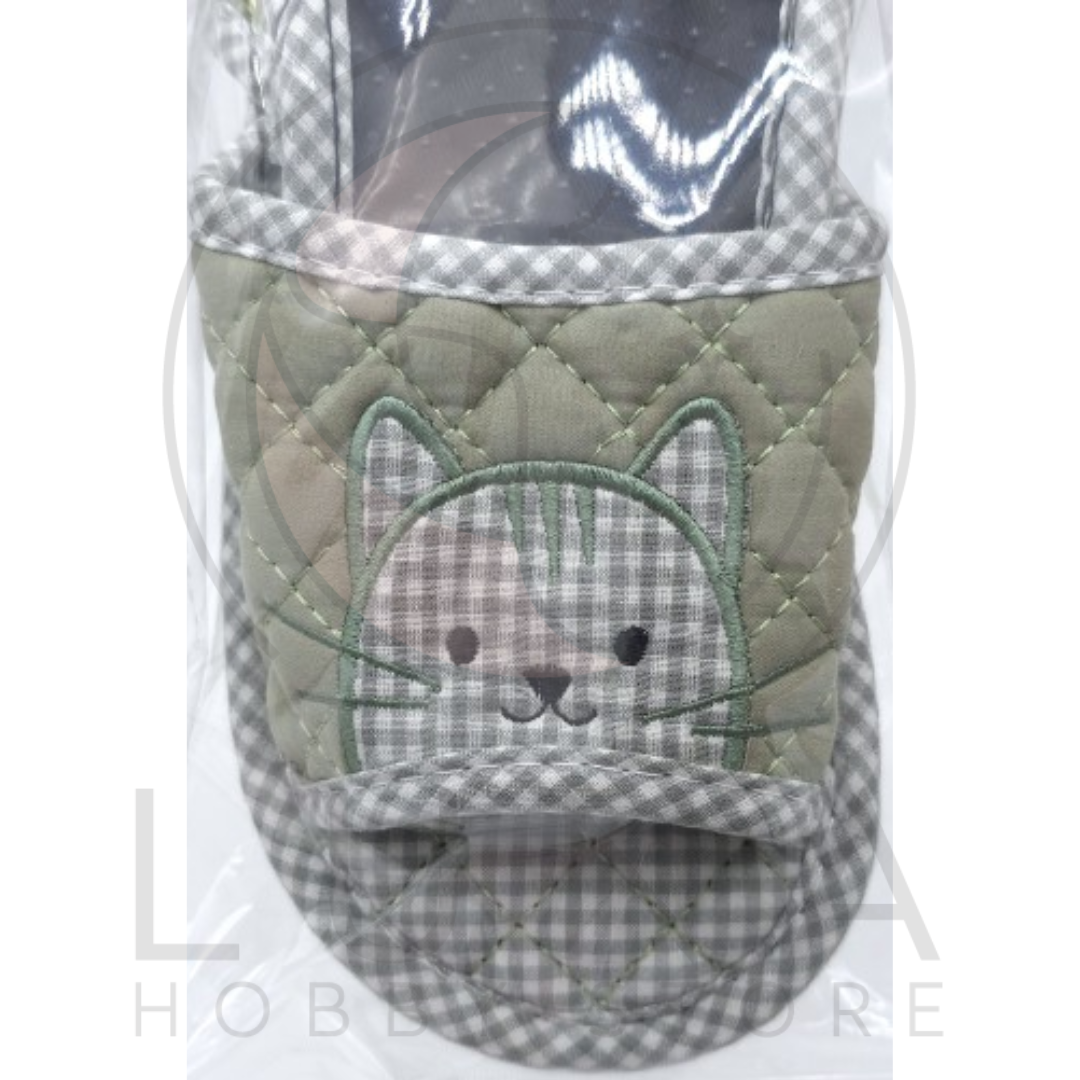 Women’s Cat Face 3-Tier Slippers | Quilted Indoor Slides | One Size (~US 10.5) - Image 4