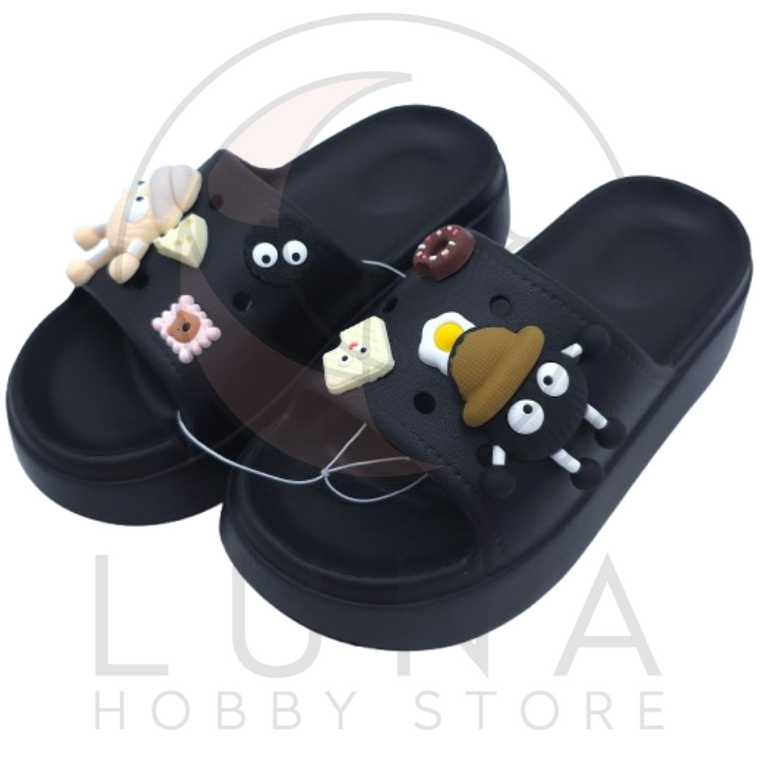 Women’s Platform Slippers | Cute Character Slides with Food Charms - Image 3