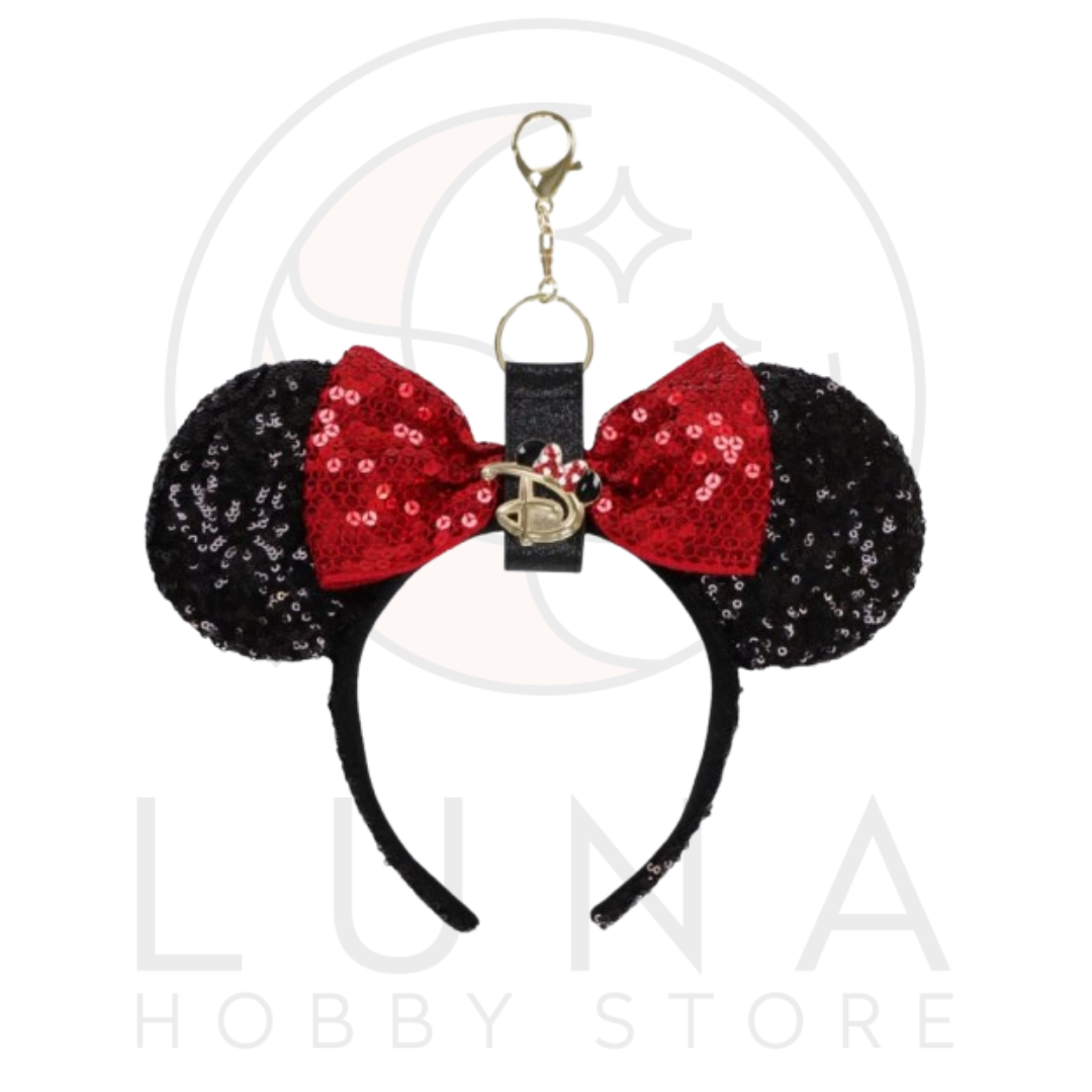 Tokyo Disney Resort | Disney Headband Holder Keychain | Minnie Icon with D Charm - Image 4
