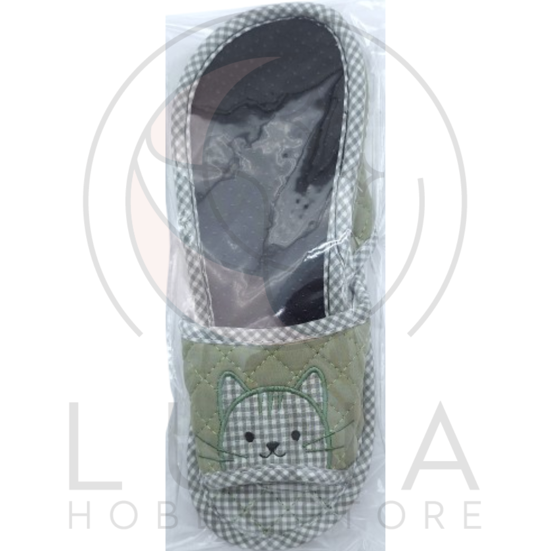 Women’s Cat Face 3-Tier Slippers | Quilted Indoor Slides | One Size (~US 10.5) - Image 2