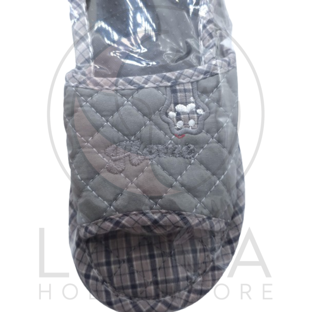 Men’s Cat Home Slippers | Quilted Indoor Slides | One Size (~US 10.5) - Image 4