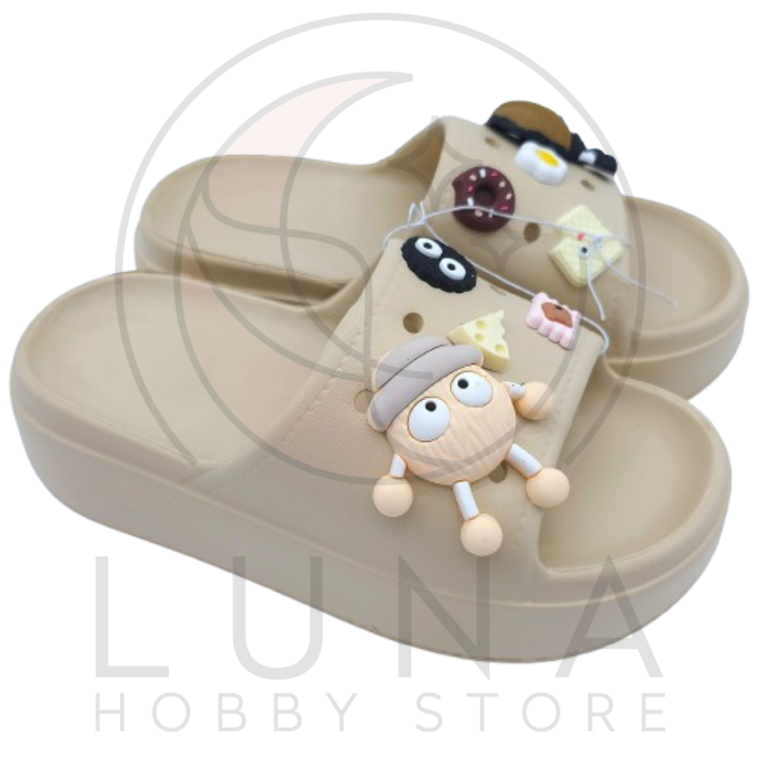 Women’s Platform Slippers | Cute Character Slides with Food Charms - Image 6