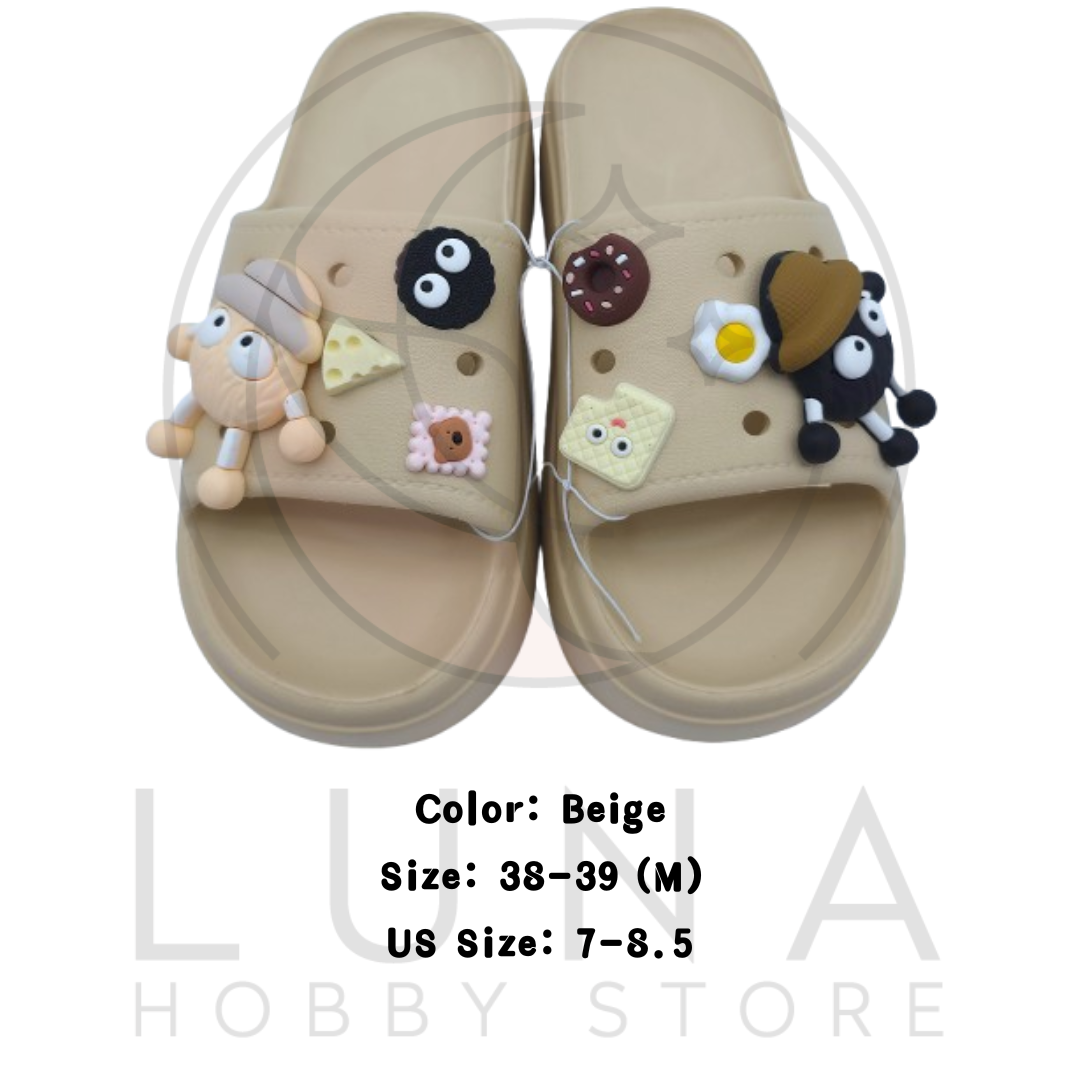 Women’s Platform Slippers | Cute Character Slides with Food Charms - Image 16