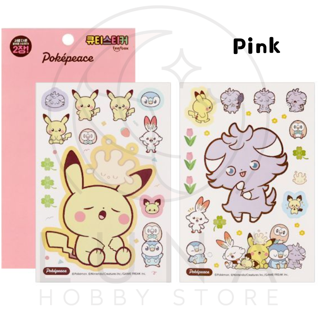Pokepeace | Pokémon Peaceful Place 2-Sheet Sticker Set | 포켓피스 스티커 2매입 - Image 5