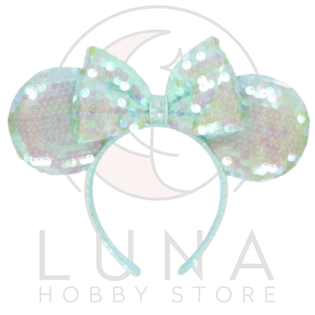 Tokyo Disney Resort | Mint Iridescent Minnie Ears Headband | 東京ディズニーリゾート限定 ミントカラー スパンコールカチューシャ